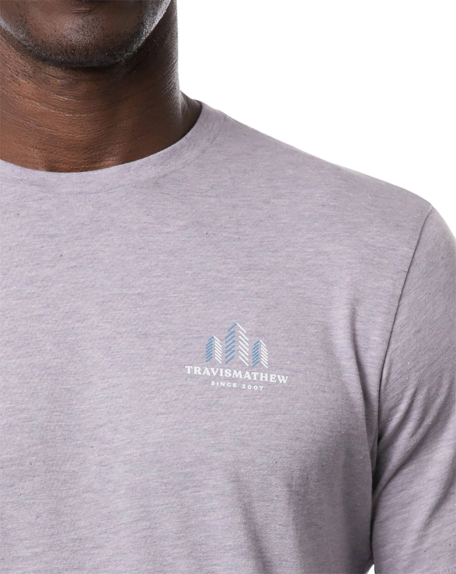 TravisMathew Men's Bird Watching Short Sleeve Golf Shirt Heather Mulled Grape 6 TravisMathew Men's Bird Watching Short Sleeve Golf Shirt Heather Mulled Grape - Image 4