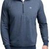 TravisMathew Men's Zachary 1/4 Zip Golf Pullover Heather Dark Shadow -Golf Apparel Shop unnamed file 4257