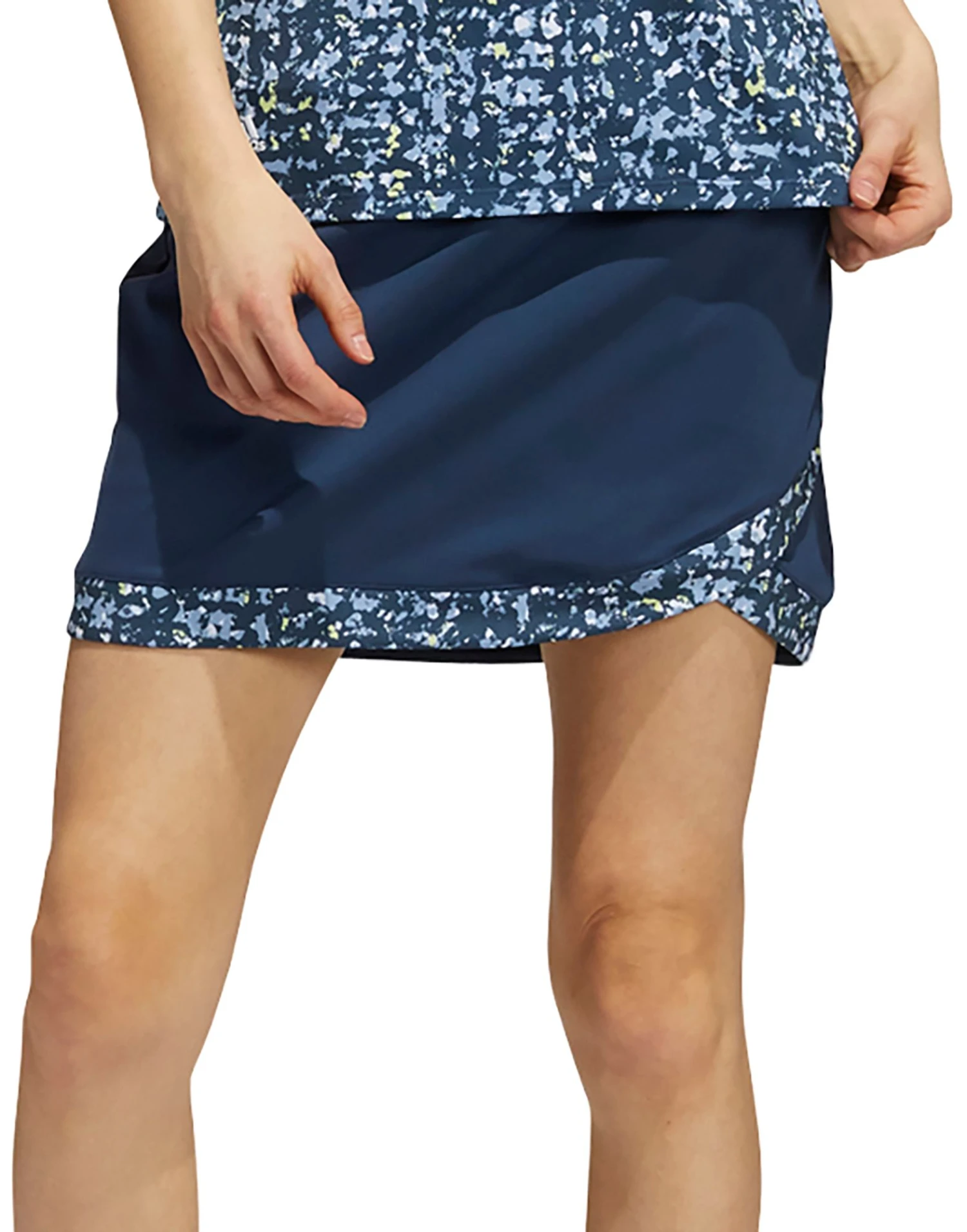 Adidas Women's Ultimate365 Printed Primegreen Golf Skort Crew Navy 3 Adidas Women's Ultimate365 Printed Primegreen Golf Skort Crew Navy