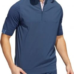 Adidas Men's Primeknit 1/4 Zip Golf Pullover Crew Navy