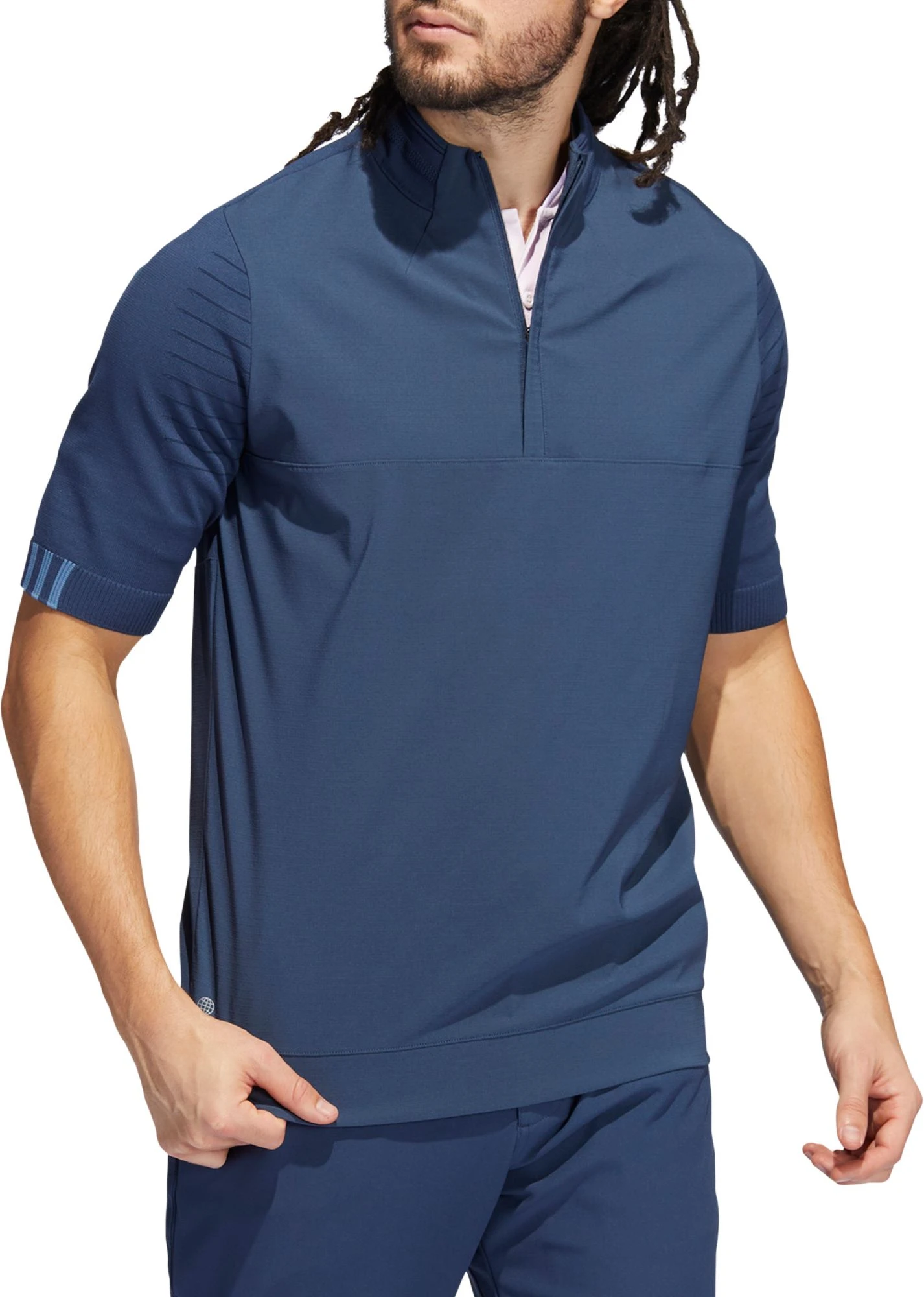 Adidas Men's Primeknit 1/4 Zip Golf Pullover Crew Navy 3 Adidas Men's Primeknit 1/4 Zip Golf Pullover Crew Navy