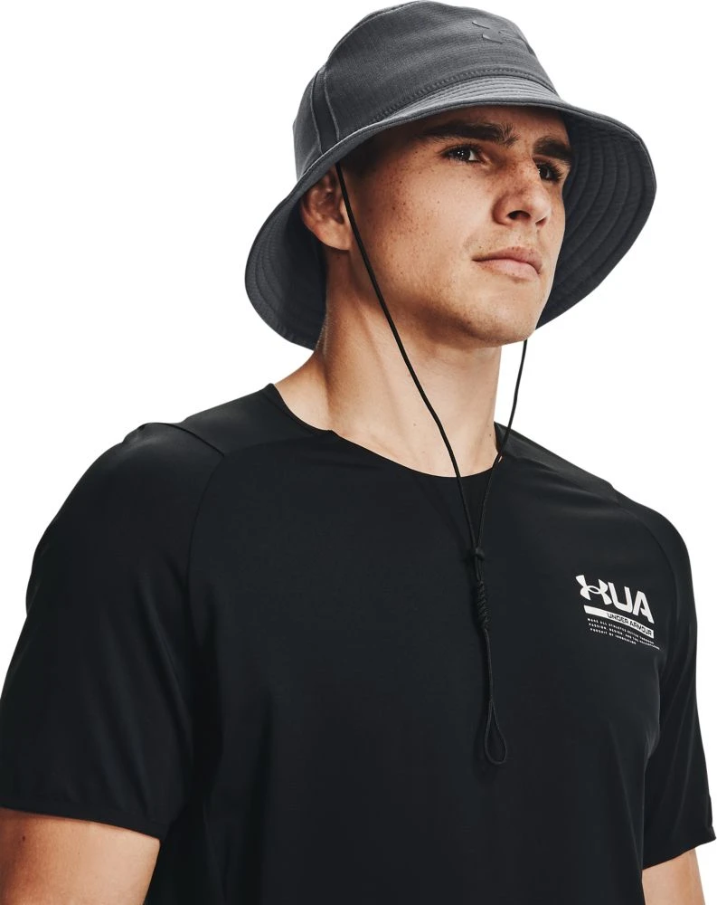 Under Armour Men's Iso-Chill ArmourVent Bucket Hat Grey 4 Under Armour Men's Iso-Chill ArmourVent Bucket Hat Grey - Image 2