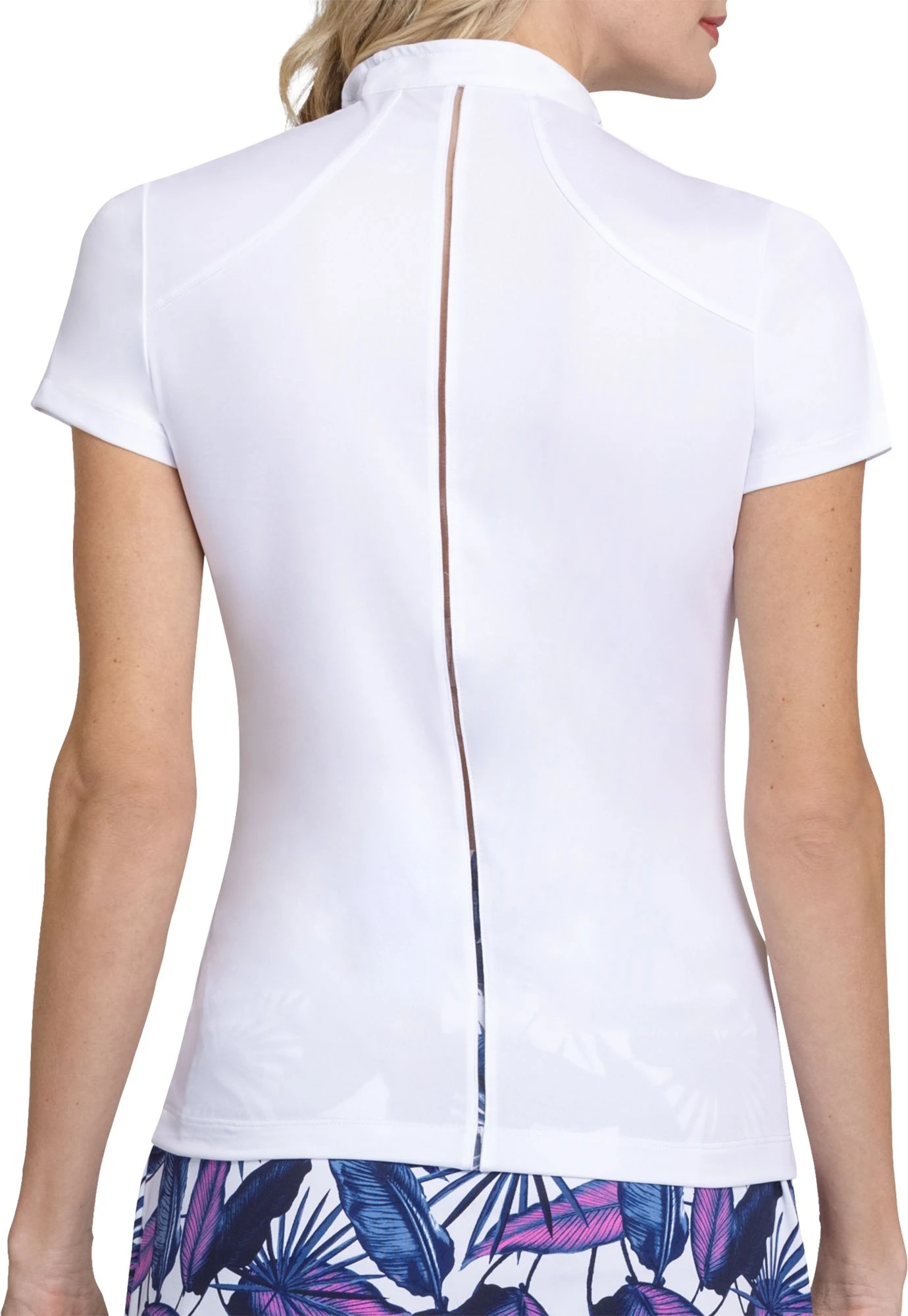 Tail Women's Funnel Neck Short Sleeve Golf Polo Chalk 4 Tail Women's Funnel Neck Short Sleeve Golf Polo Chalk - Image 2