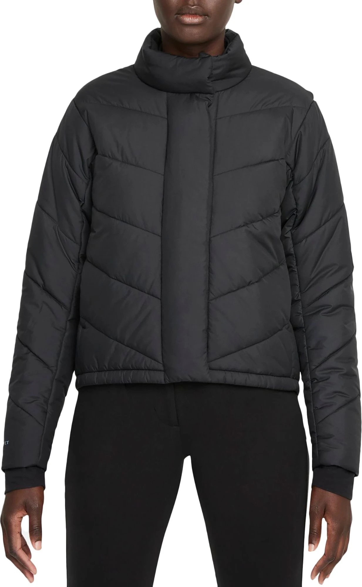 Nike Women's Therma Fit Repel Synthetic-Fill Golf Jacket Black 3 Nike Women's Therma Fit Repel Synthetic-Fill Golf Jacket Black