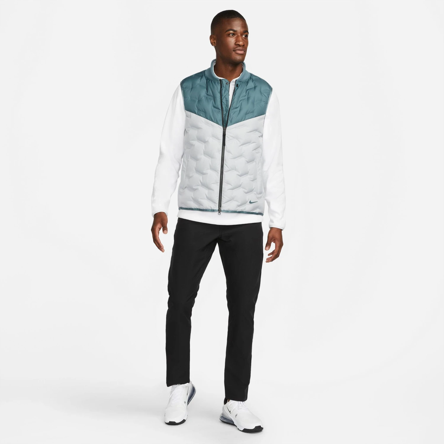 Nike Men's Therma-Fit ADV Aeroloft Full-Zip Golf Vest Obsidian/thunder Blue 4 Nike Men's Therma-Fit ADV Aeroloft Full-Zip Golf Vest Obsidian/thunder Blue - Image 2