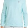 PUMA X Arnold Palmer Men's CLOUDSPUN Crewneck Sweatshirt Light Aqua Heather -Golf Apparel Shop unnamed file 4482