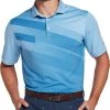 Walter Hagen Men's Perfect 11 Slant Stripe Golf Polo Daybreak Blue