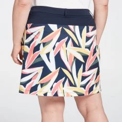 Lady Hagen Women's 17" Traditional Golf Skort Retro Leaf Dark Navy -Golf Apparel Shop unnamed file 451