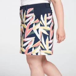 Lady Hagen Women's 17" Traditional Golf Skort Retro Leaf Dark Navy -Golf Apparel Shop unnamed file 452