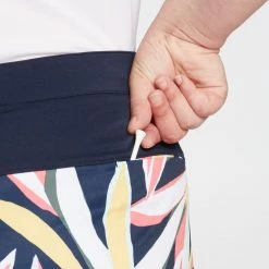Lady Hagen Women's 17" Traditional Golf Skort Retro Leaf Dark Navy -Golf Apparel Shop unnamed file 453