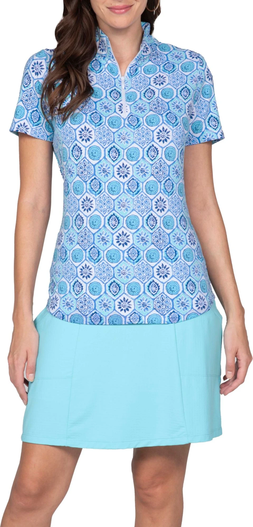 IBKUL Women's Terra Golf Polo Terra Seafoam/blue 3 IBKUL Women's Terra Golf Polo Terra Seafoam/blue