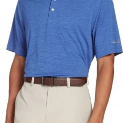 Walter Hagen Men's Core Space Dye Golf Polo Raspberry Sherbet