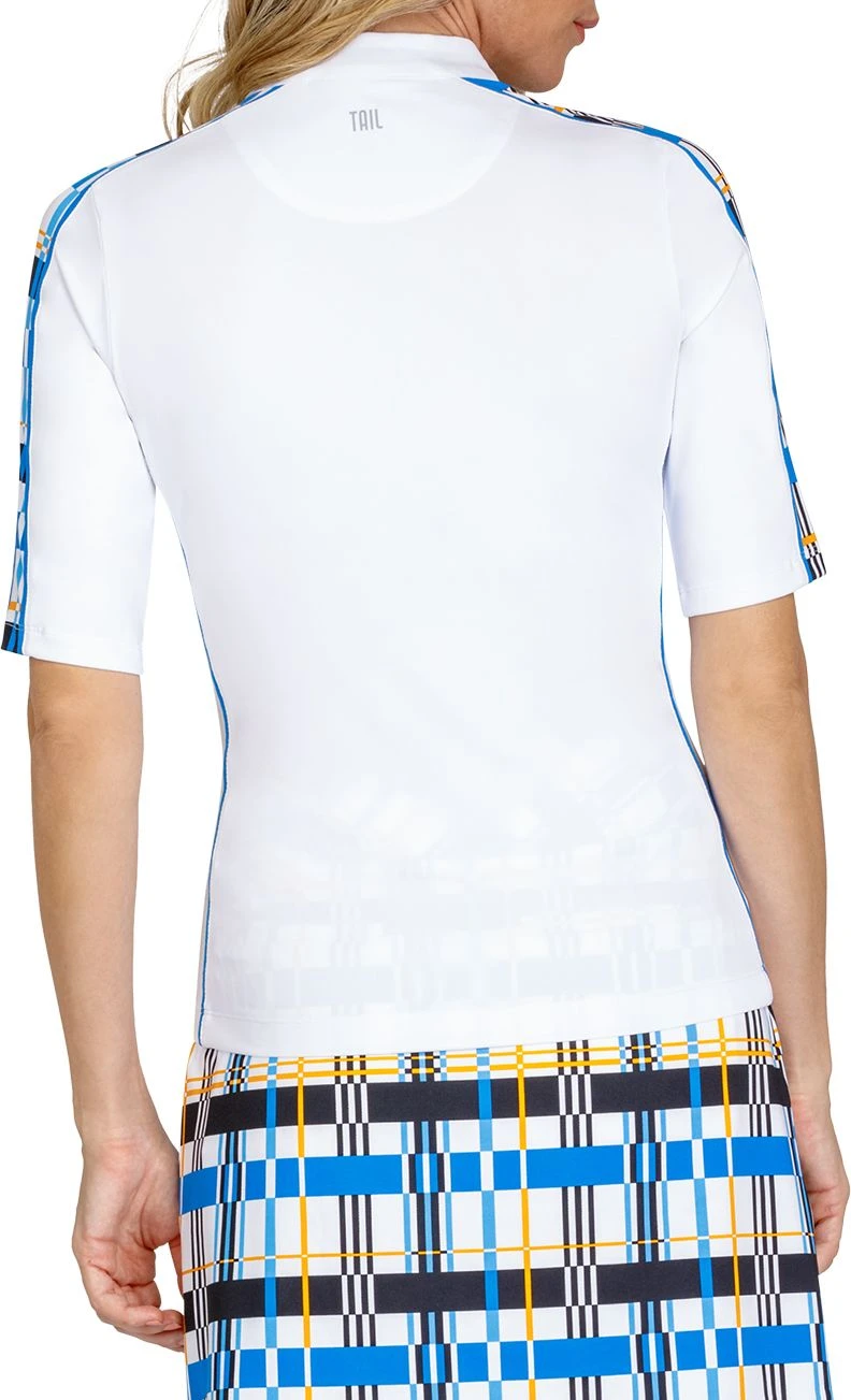 Tail Women's Mara Elbow Sleeve Golf Polo Chalk 4 Tail Women's Mara Elbow Sleeve Golf Polo Chalk - Image 2