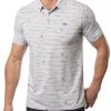 TravisMathew Men's Draggin Anchor Golf Polo Heather Light Grey