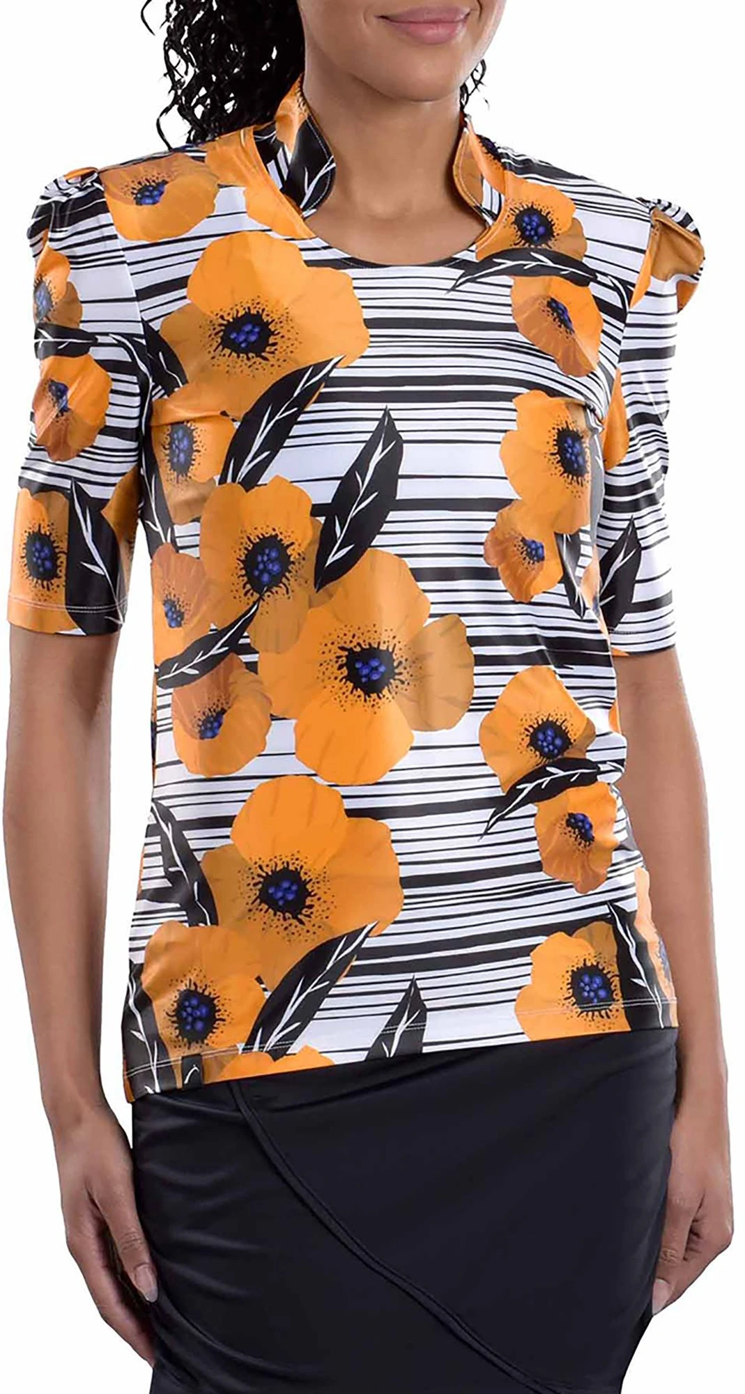 SwingDish Women's Kali Printed Golf Top 3 SwingDish Women's Kali Printed Golf Top