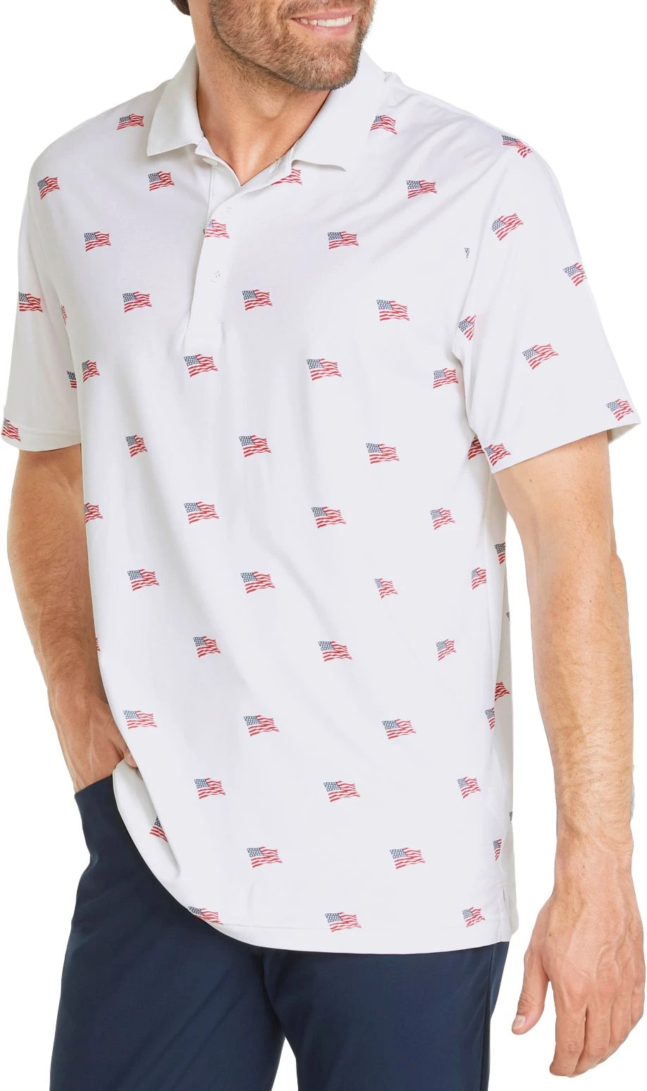 PUMA Men's Volition Flags Golf Polo Bright White/ski Patrol 3 PUMA Men's Volition Flags Golf Polo Bright White/ski Patrol