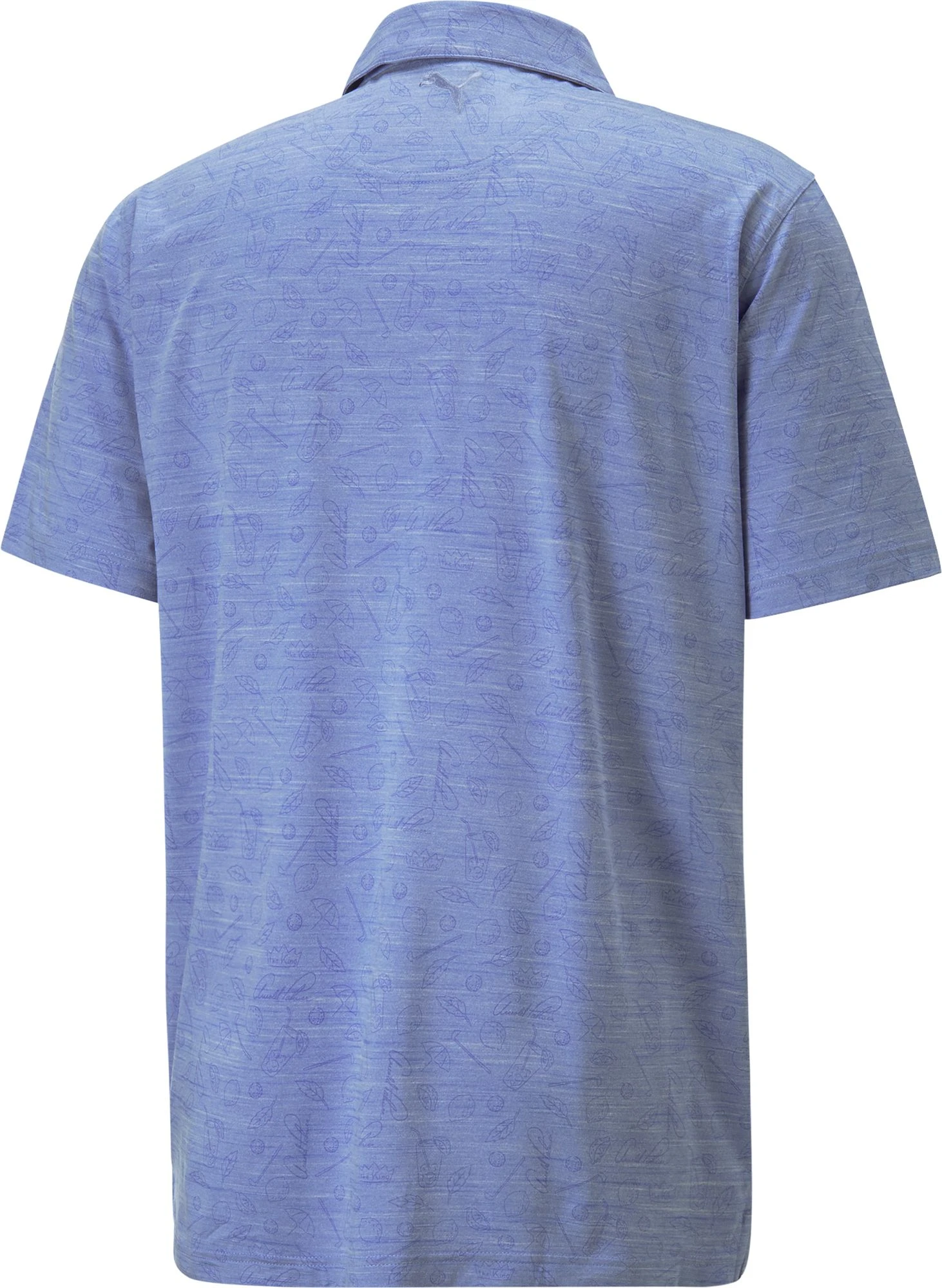 PUMA X Arnold Palmer Men's AP King Golf Polo Navy Blaze Heather 4 PUMA X Arnold Palmer Men's AP King Golf Polo Navy Blaze Heather - Image 2