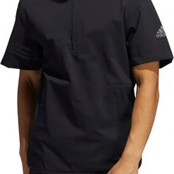 Adidas Men's Provisional Short Sleeve Golf Rain Jacket Black