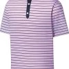 FootJoy Men's Acented Stripe Lisle Golf Polo Lavender/white -Golf Apparel Shop unnamed file 4835