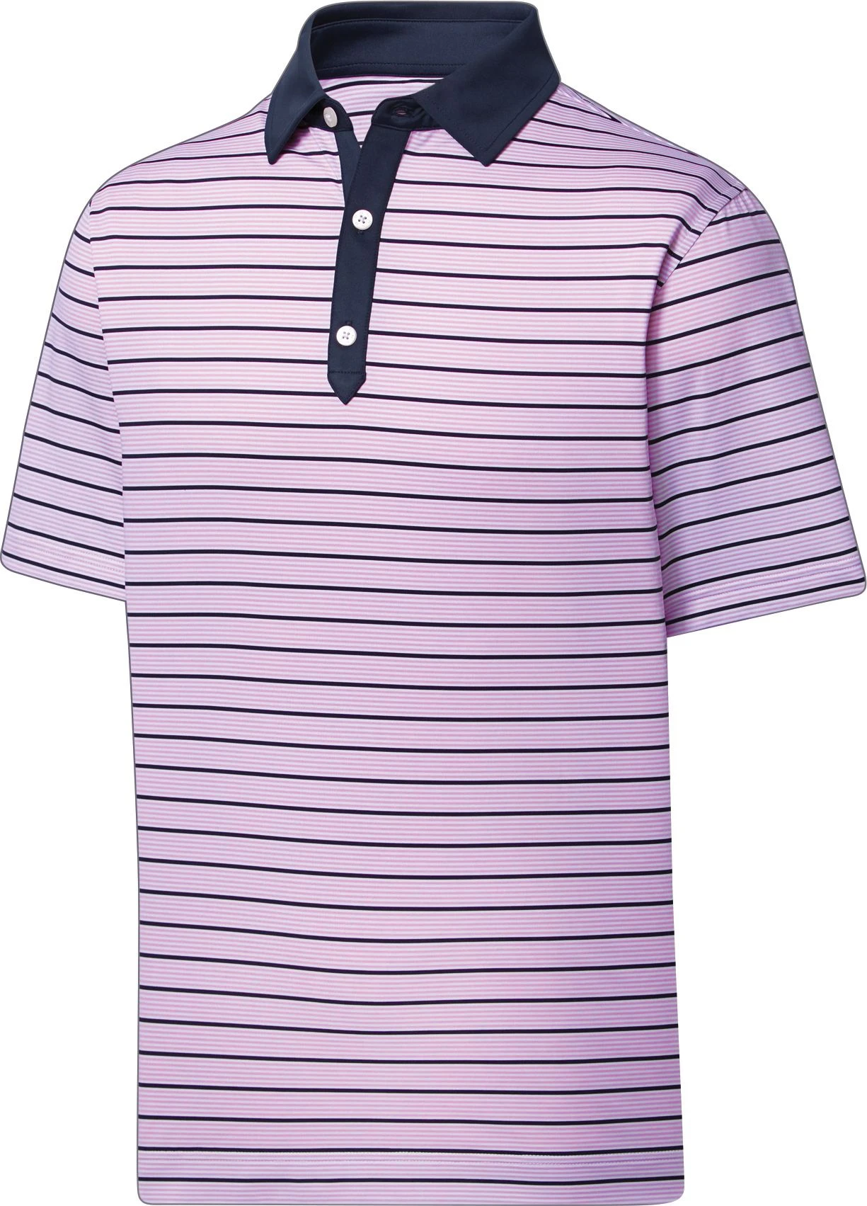 FootJoy Men's Acented Stripe Lisle Golf Polo Lavender/white 3 FootJoy Men's Acented Stripe Lisle Golf Polo Lavender/white