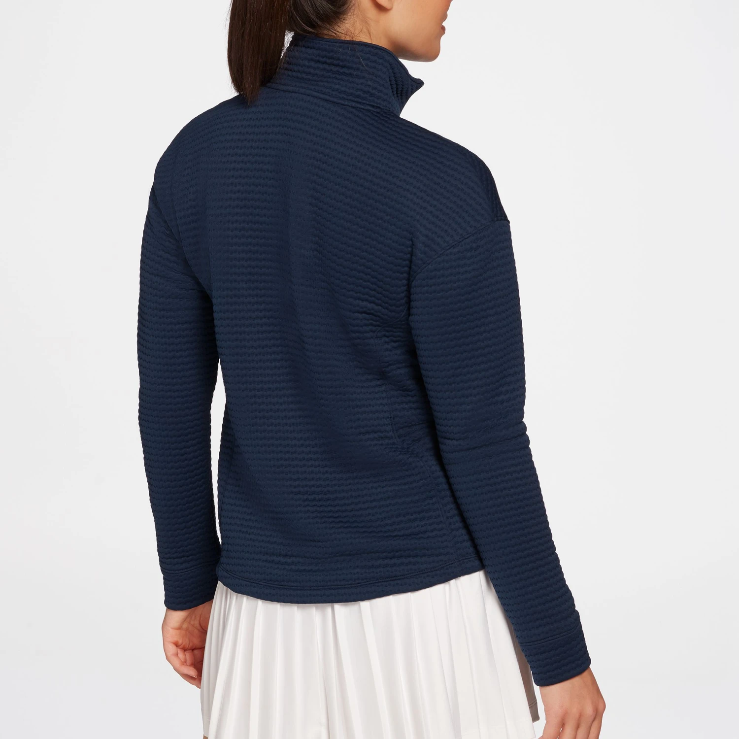 Slazenger Women's Embossed Full Zip Golf Jacket Navy 6 Slazenger Women's Embossed Full Zip Golf Jacket Navy - Image 4