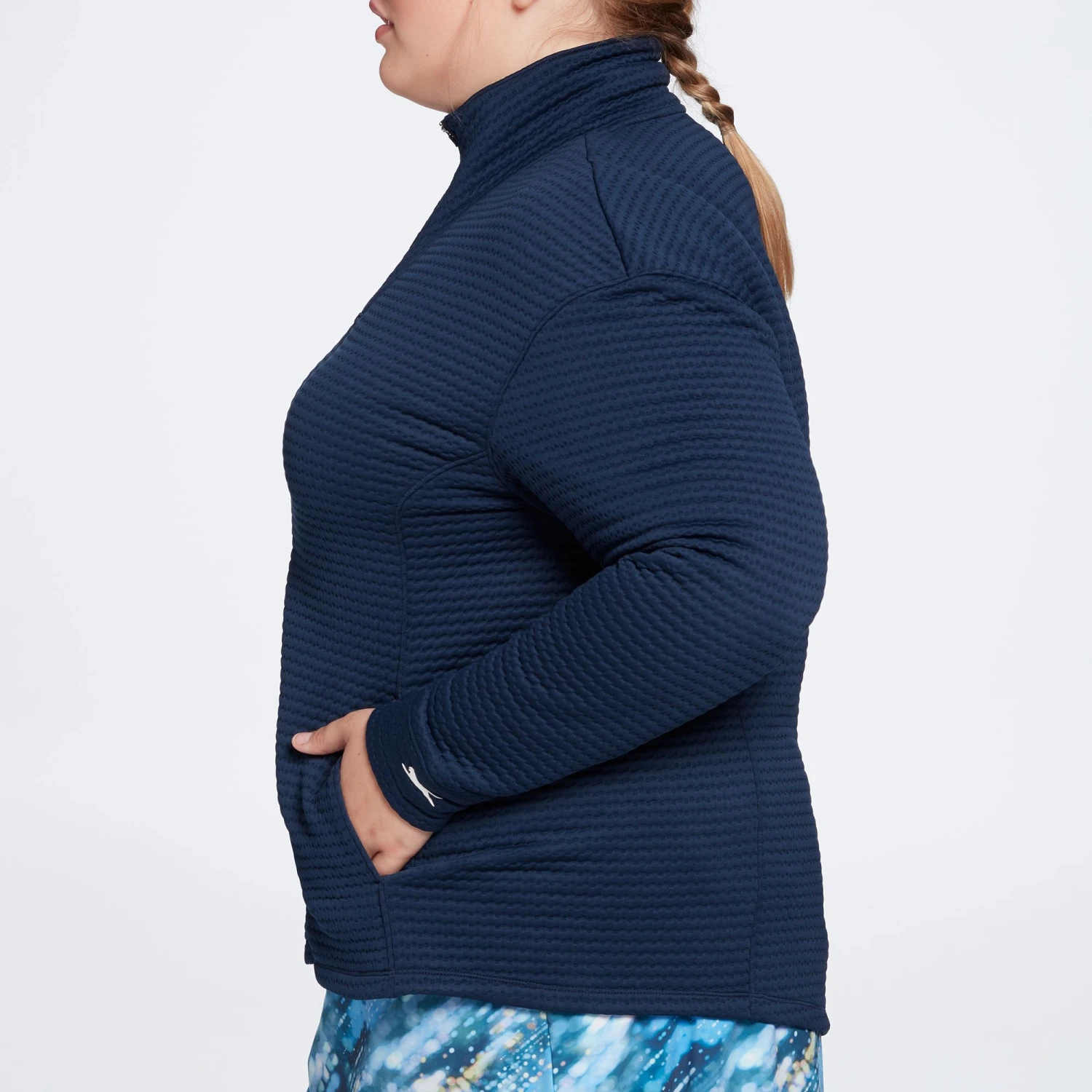 Slazenger Women's Embossed Full Zip Golf Jacket Navy 10 Slazenger Women's Embossed Full Zip Golf Jacket Navy - Image 8