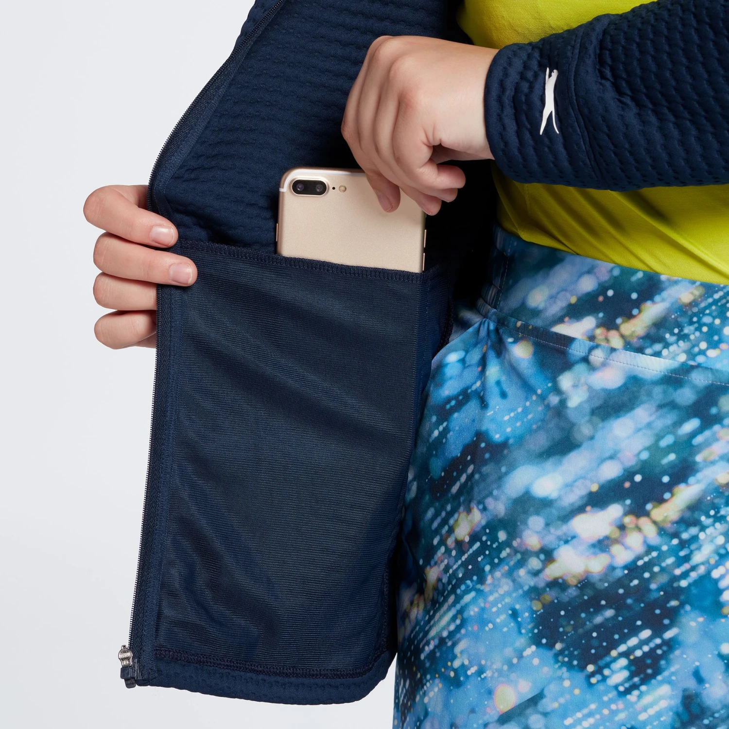 Slazenger Women's Embossed Full Zip Golf Jacket Navy 11 Slazenger Women's Embossed Full Zip Golf Jacket Navy - Image 9