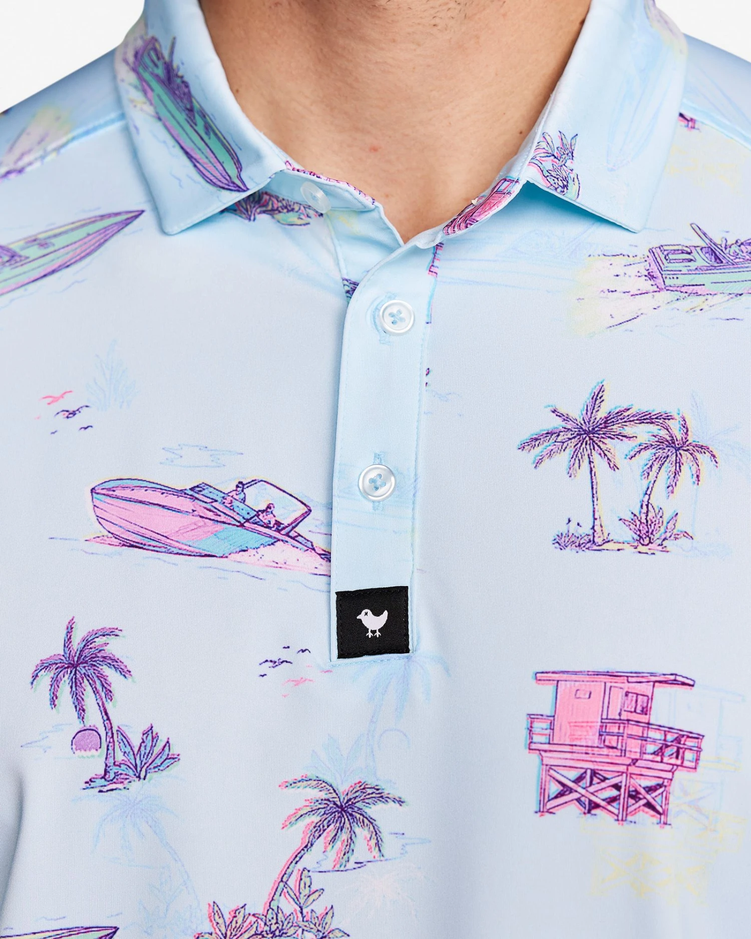 Bad Birdie Yacht Rock Golf Polo For Men 6 Bad Birdie Yacht Rock Golf Polo For Men - Image 4
