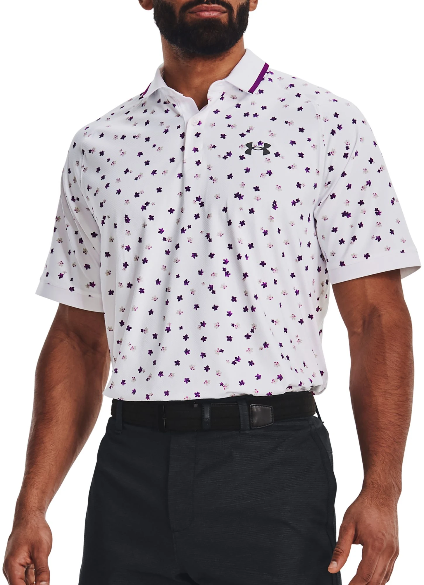 Under Armour Men's Iso-Chill Floral Golf Polo White/mega Magenta 3 Under Armour Men's Iso-Chill Floral Golf Polo White/mega Magenta