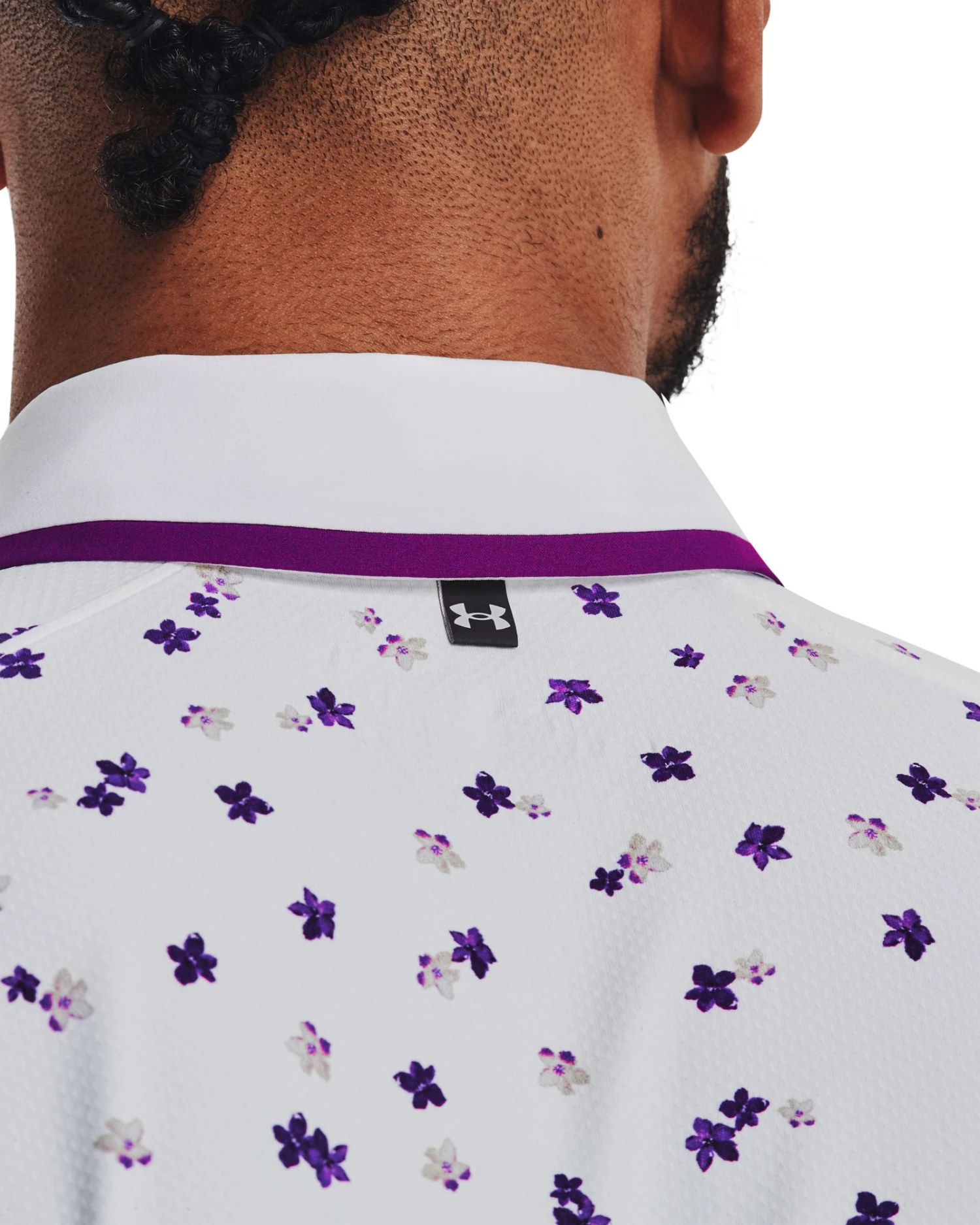 Under Armour Men's Iso-Chill Floral Golf Polo White/mega Magenta 7 Under Armour Men's Iso-Chill Floral Golf Polo White/mega Magenta - Image 5