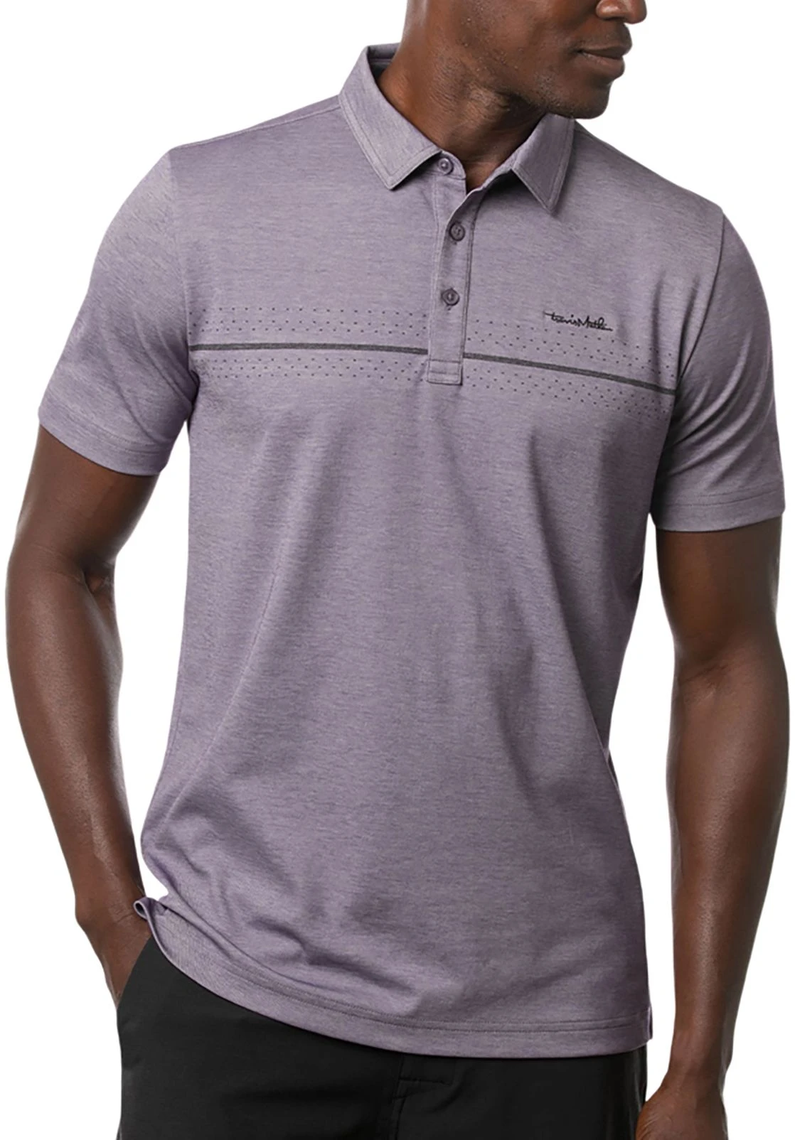 TravisMathew Men's Aboat Time Golf Polo Heather Mulled Grape 3 TravisMathew Men's Aboat Time Golf Polo Heather Mulled Grape