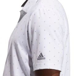 Adidas Men's Ultimate Print Polo Shirt White/grey Three -Golf Apparel Shop unnamed file 4975