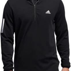 Adidas Men's Midweight 3-Stripe ½-Zip Golf Pullover Collegiate Navy/grey