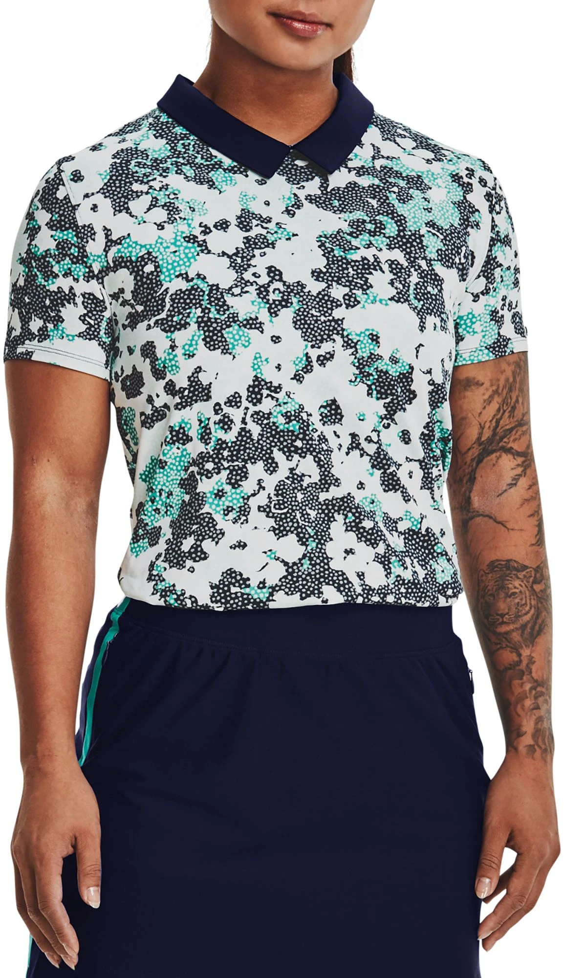 Under Armour Women's Zinger Rise Short Sleeve Golf Polo Navy 3 Under Armour Women's Zinger Rise Short Sleeve Golf Polo Navy