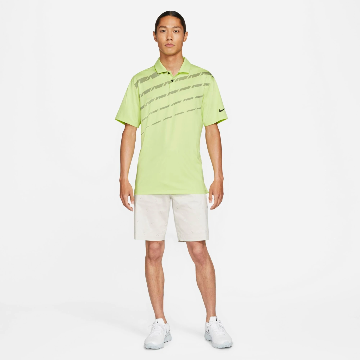 Nike Men's Dri-Fit UV Vapor Graphic Golf Polo White 4 Nike Men's Dri-Fit UV Vapor Graphic Golf Polo White - Image 2