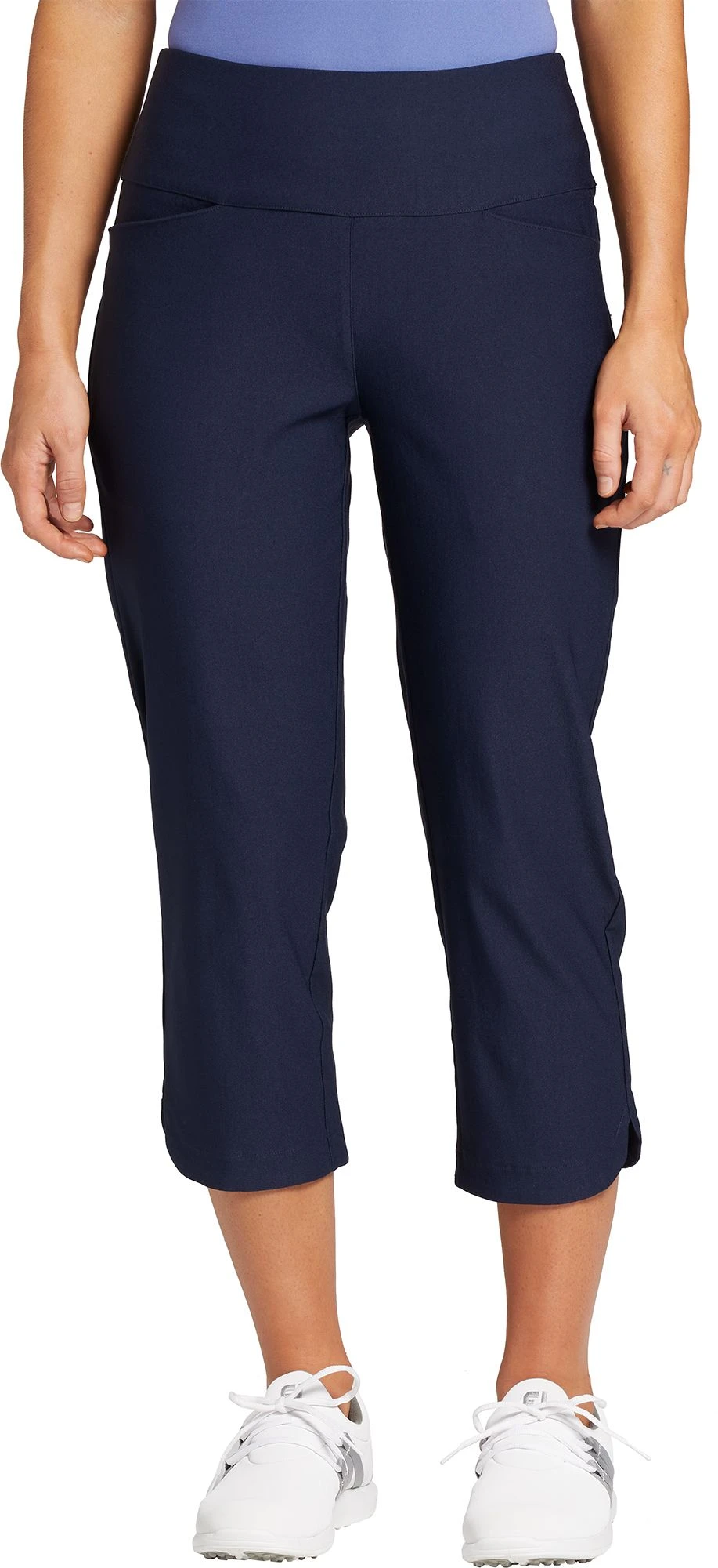 Lady Hagen Women's Tummy Control Capri Golf Pants Dark Navy 3 Lady Hagen Women's Tummy Control Capri Golf Pants Dark Navy