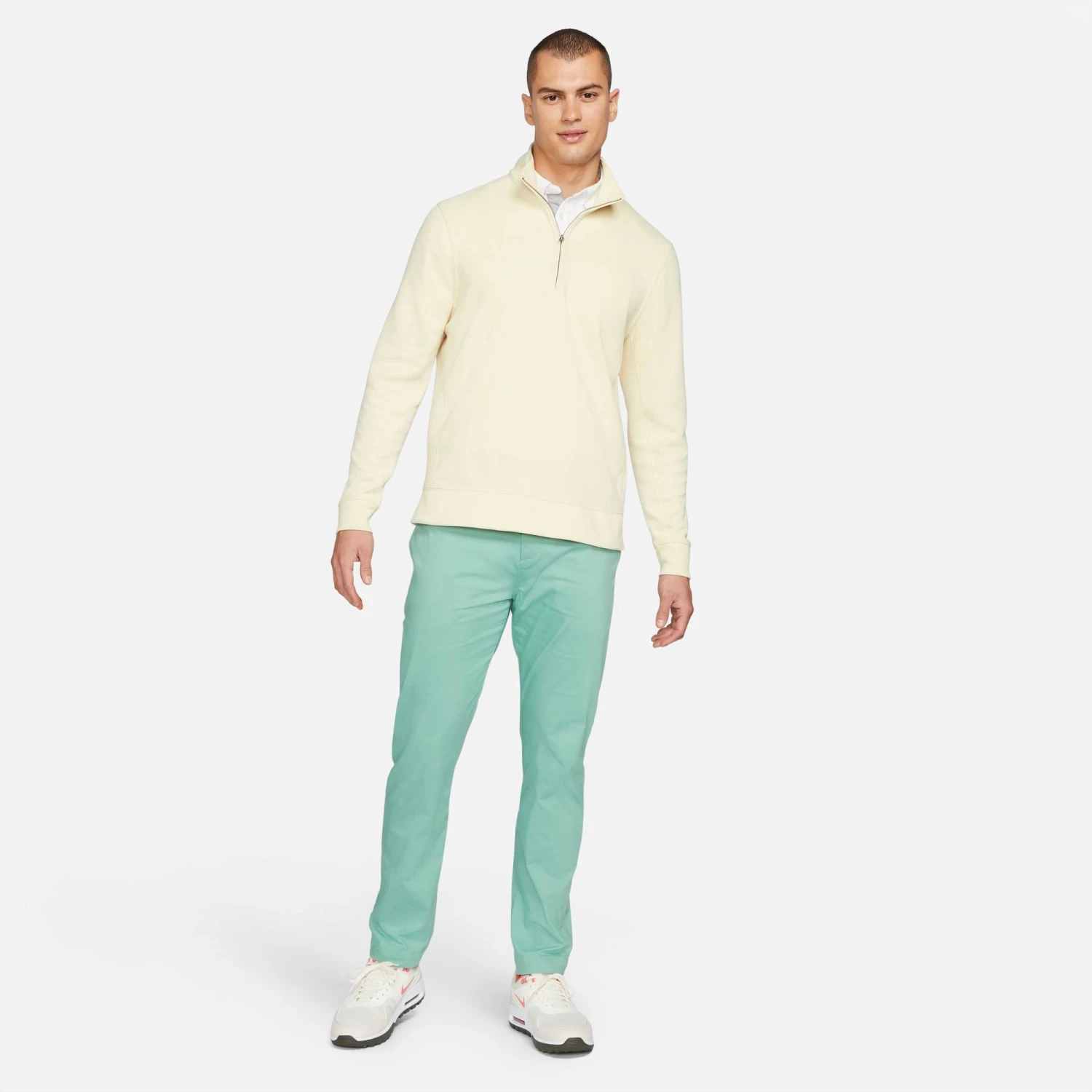 Nike Men's Dri-FIT Player ½ Zip Golf Pullover Dust 4 Nike Men's Dri-FIT Player ½ Zip Golf Pullover Dust - Image 2