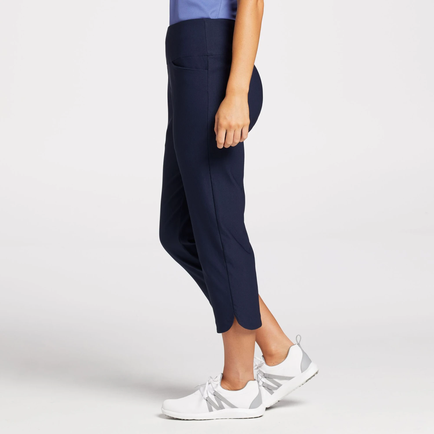 Lady Hagen Women's Tummy Control Capri Golf Pants Dark Navy 6 Lady Hagen Women's Tummy Control Capri Golf Pants Dark Navy - Image 4