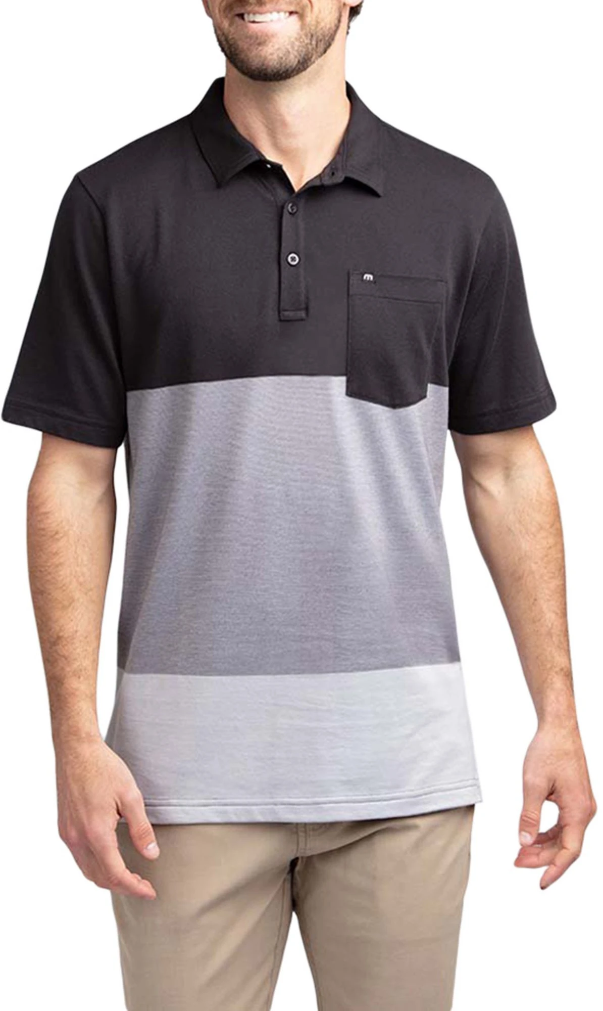 TravisMathew Men's Caddy Daddy Golf Polo Black 3 TravisMathew Men's Caddy Daddy Golf Polo Black