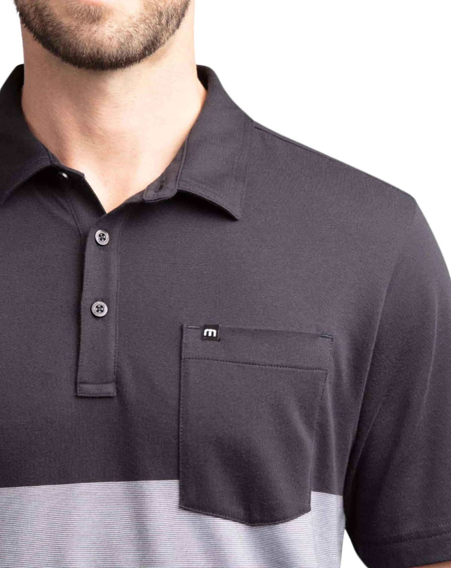 TravisMathew Men's Caddy Daddy Golf Polo Black 6 TravisMathew Men's Caddy Daddy Golf Polo Black - Image 4