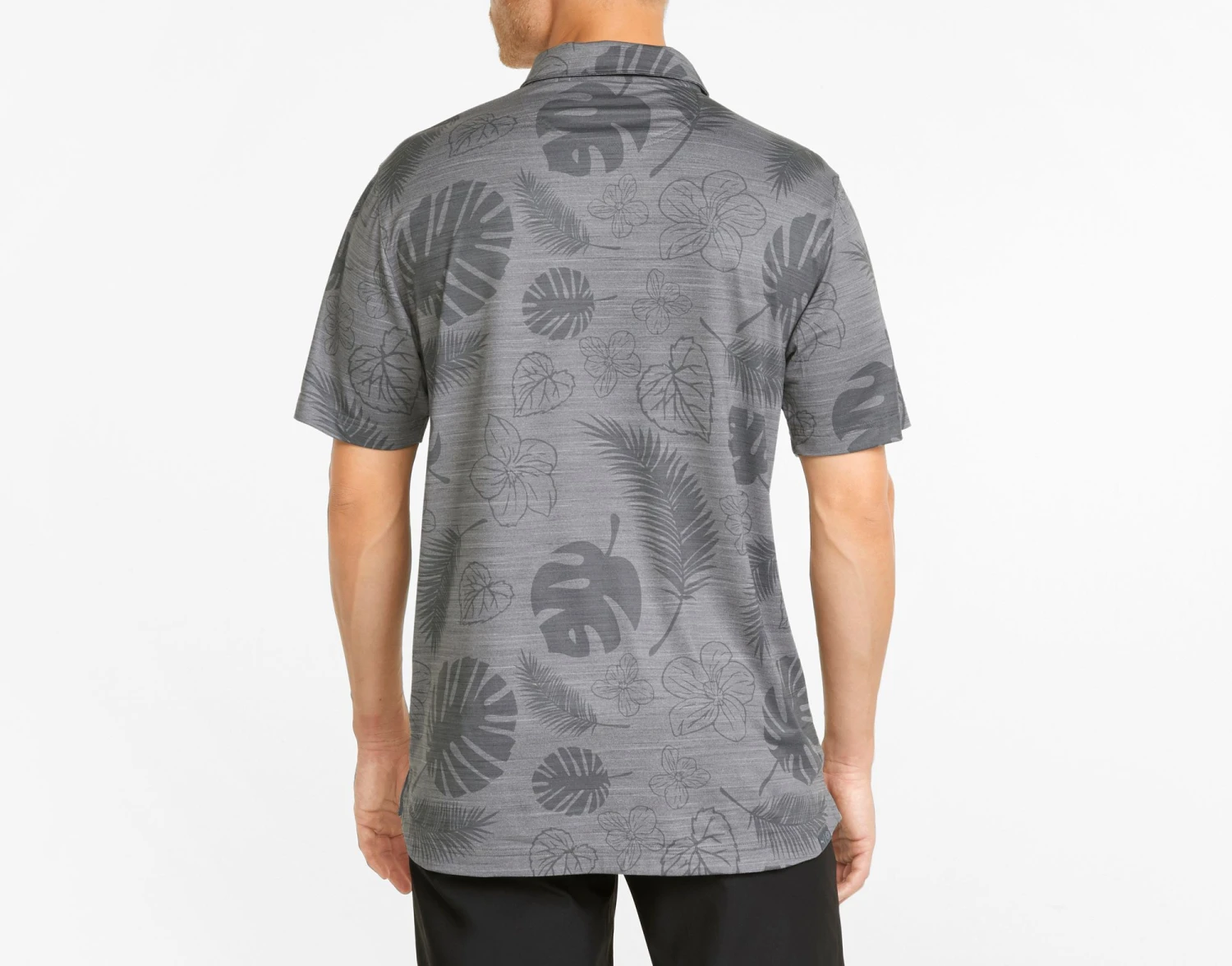 Puma Men's CLOUDSPUN Leaves N' Flowers Golf Polo Quiet Shade Heather 5 Puma Men's CLOUDSPUN Leaves N' Flowers Golf Polo Quiet Shade Heather - Image 3