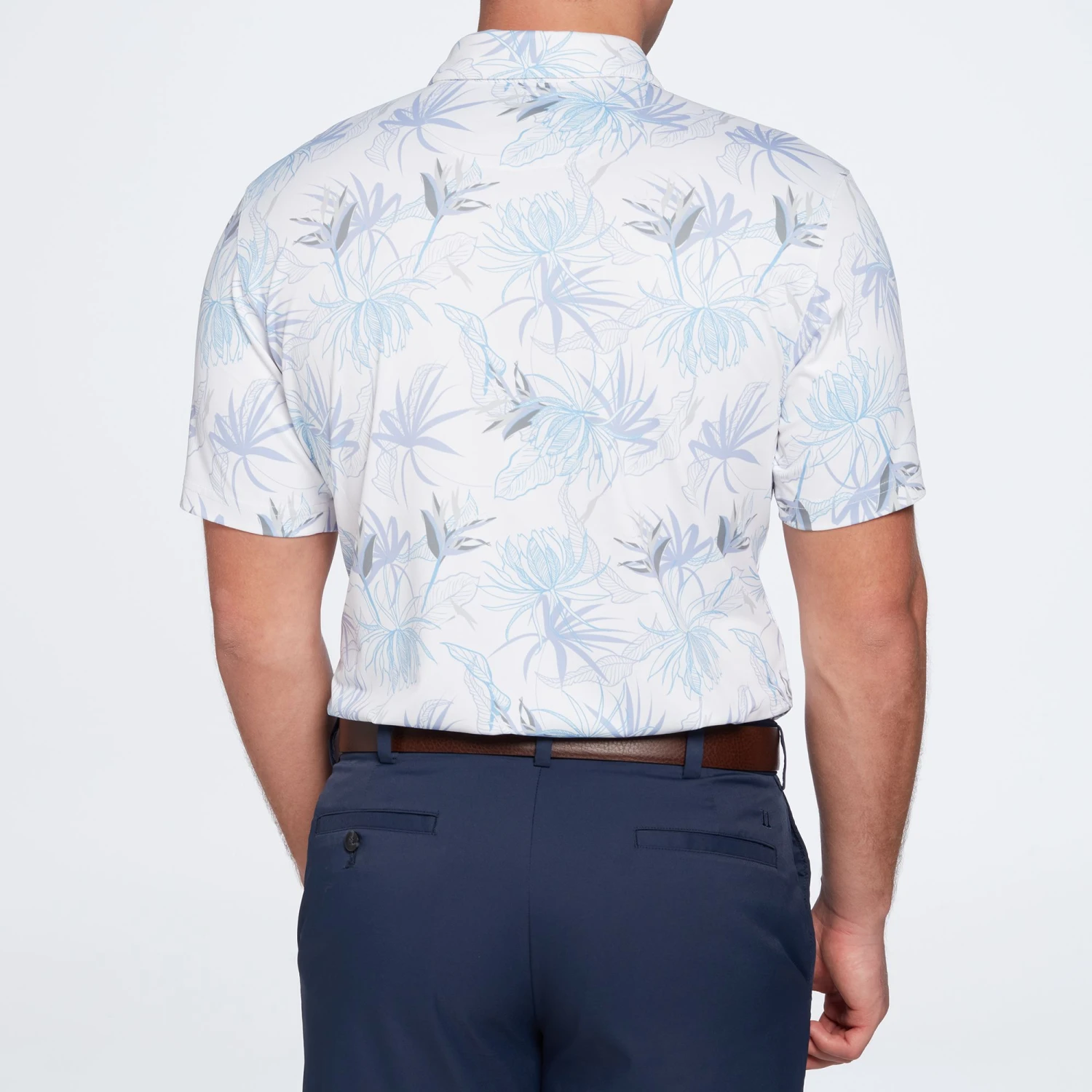 Walter Hagen Men's Perfect 11 Paradise Print Golf Polo Paradise Monument Grey 6 Walter Hagen Men's Perfect 11 Paradise Print Golf Polo Paradise Monument Grey - Image 4