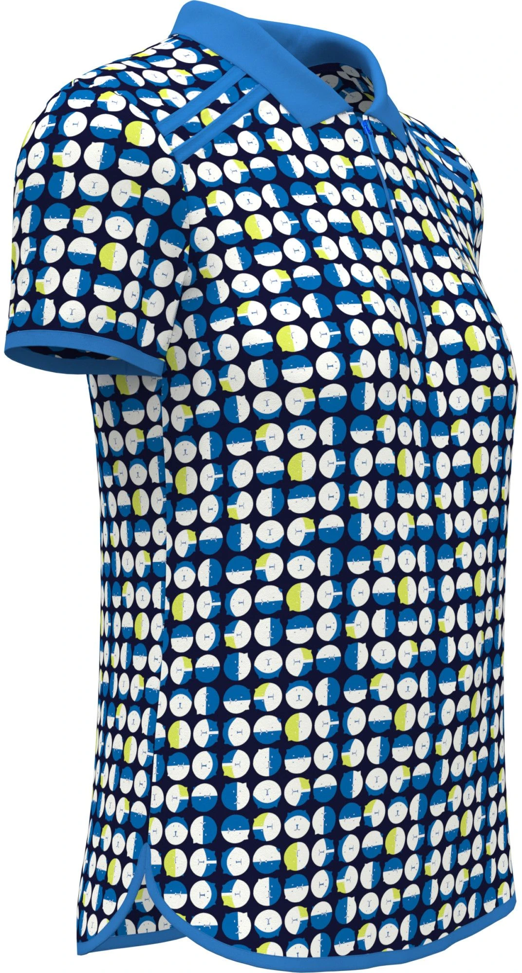 Original Penguin Women's Geo Kitty Print Golf Polo Black Iris 5 Original Penguin Women's Geo Kitty Print Golf Polo Black Iris - Image 3