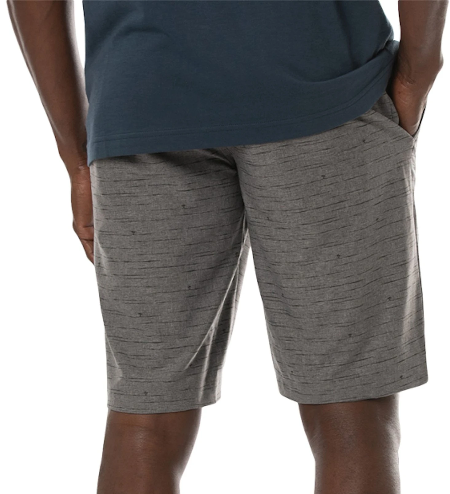 TravisMathew Men's Alone Time Hybrid Golf Shorts Heather Grey Pinstripe 4 TravisMathew Men's Alone Time Hybrid Golf Shorts Heather Grey Pinstripe - Image 2
