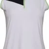 Sport Haley Women's Colorblock Sleeveless Golf Polo White