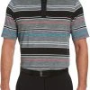Callaway Men's Swing Tech Marled Texture Stripe Golf Polo Caviar -Golf Apparel Shop unnamed file 5264