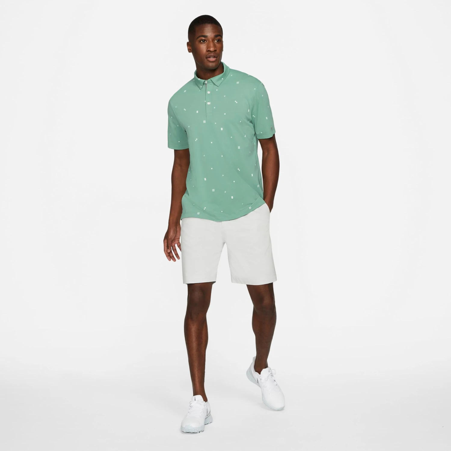 Nike Men's Dri-Fit Player Printed Golf Polo White 4 Nike Men's Dri-Fit Player Printed Golf Polo White - Image 2