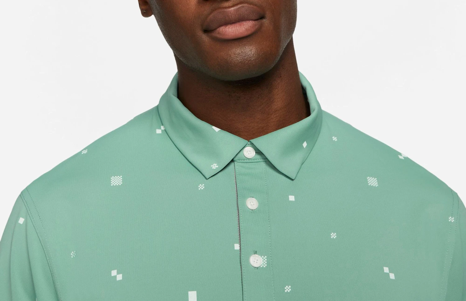 Nike Men's Dri-Fit Player Printed Golf Polo White 7 Nike Men's Dri-Fit Player Printed Golf Polo White - Image 5