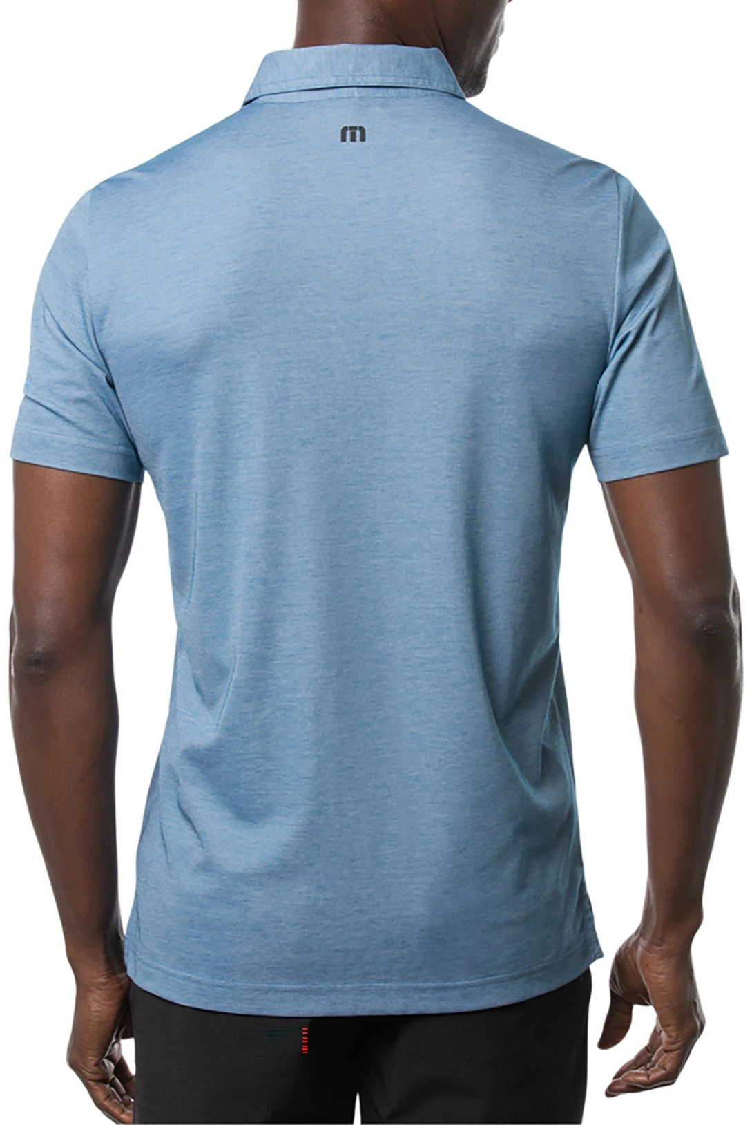 TravisMathew Men's Max Bet Golf Polo Heather Blue Sapphir 4 TravisMathew Men's Max Bet Golf Polo Heather Blue Sapphir - Image 2
