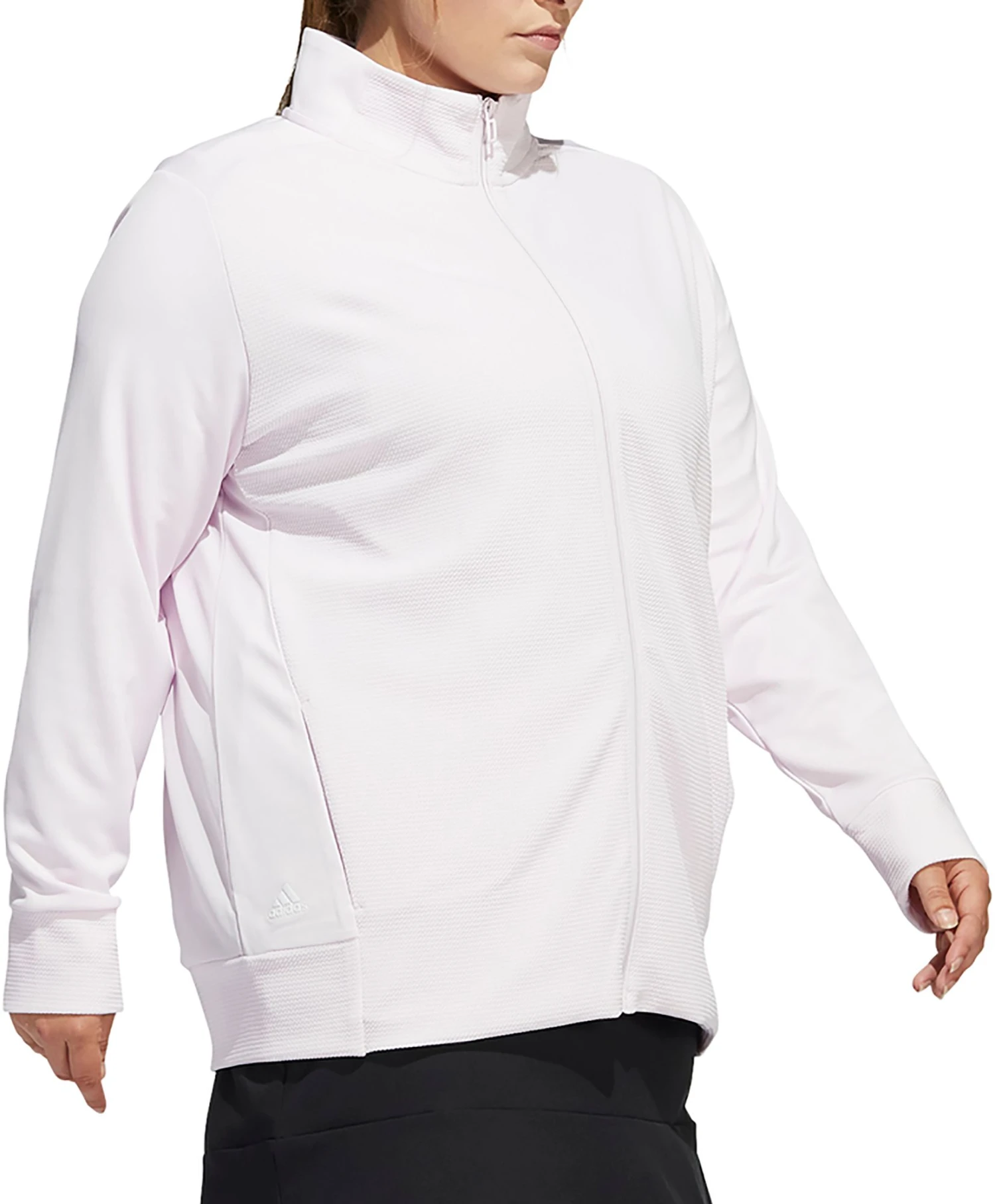 Adidas Women's Textured Full Zip Golf Jacket Crew Navy 10 Adidas Women's Textured Full Zip Golf Jacket Crew Navy - Image 8